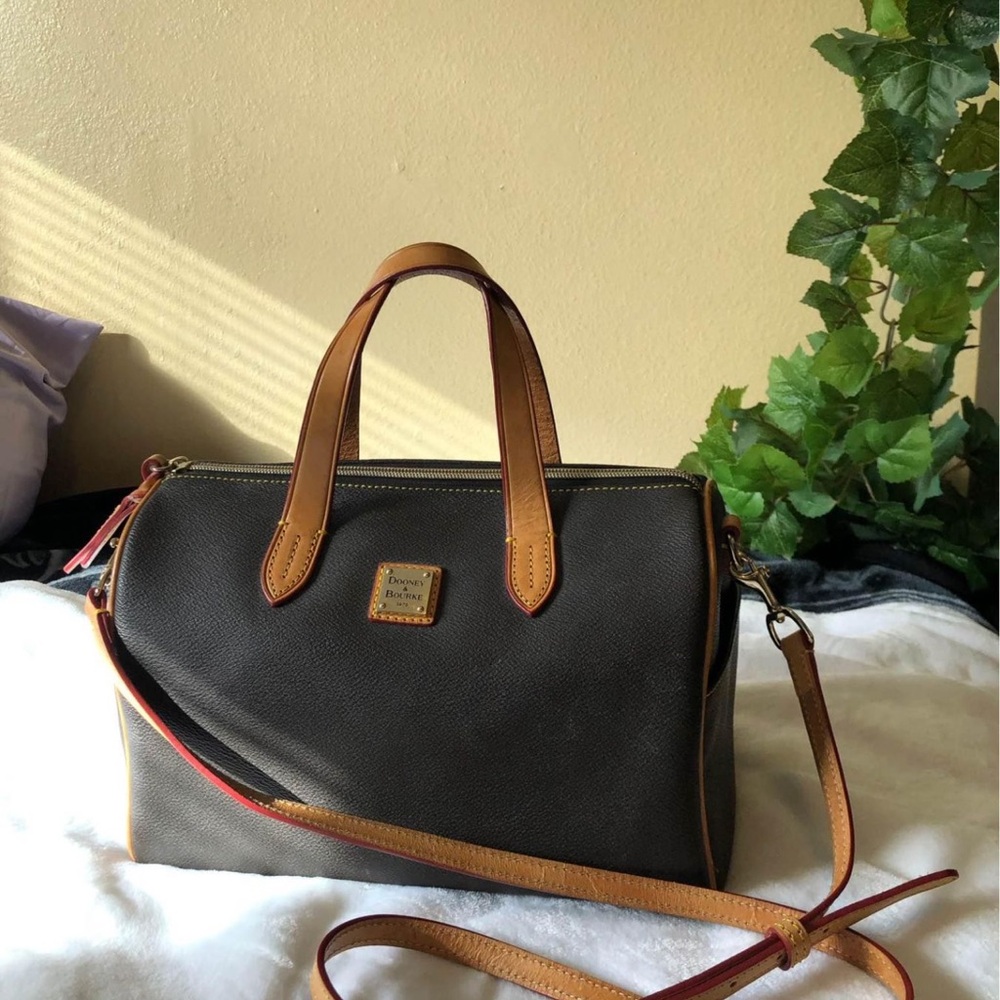 Dooney & Bourke Black and Tan Women's Bag